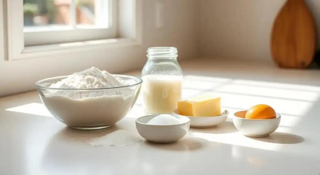 Ingredients for hoe cakes Ingredients for hoe cakes